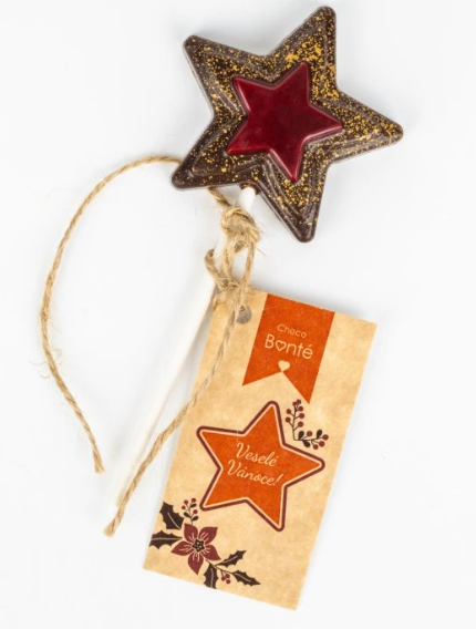 Vánoční lízátko hořké se zdobením