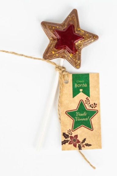 Vánoční lízátko mléčné se zdobením