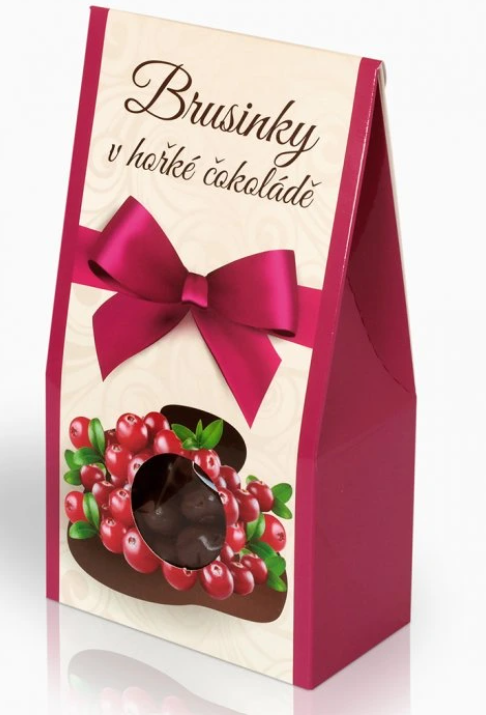Brusinky v hořké čokoládě 150g (stříška)