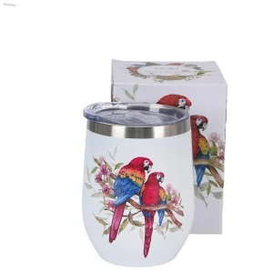 Termohrnek 330 ml – papoušci ary červené