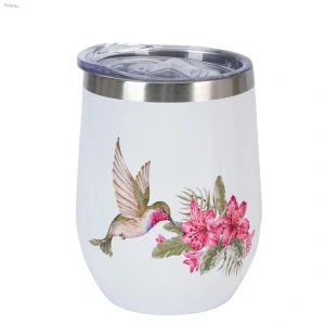 Dárkový termohrnek 330 ml s kolibříkem – cestovní hrnek na kávu a čaj
