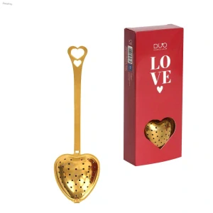 Čajové sítko zlaté srdce – sítko na sypaný čaj