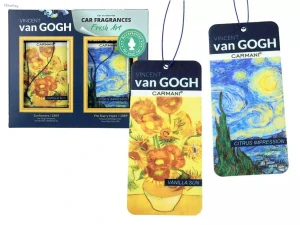 Vůně do auta Vincent van Gogh – sada 2 ks – vanilka a citrus