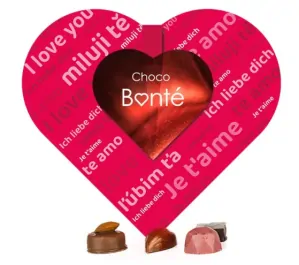 Bonboniéra - 6 pralinek ve tvaru srdce miluji Tě