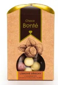 Lískové ořechy v čokoládě MIX (mléčná, hořká, bílá, ruby)