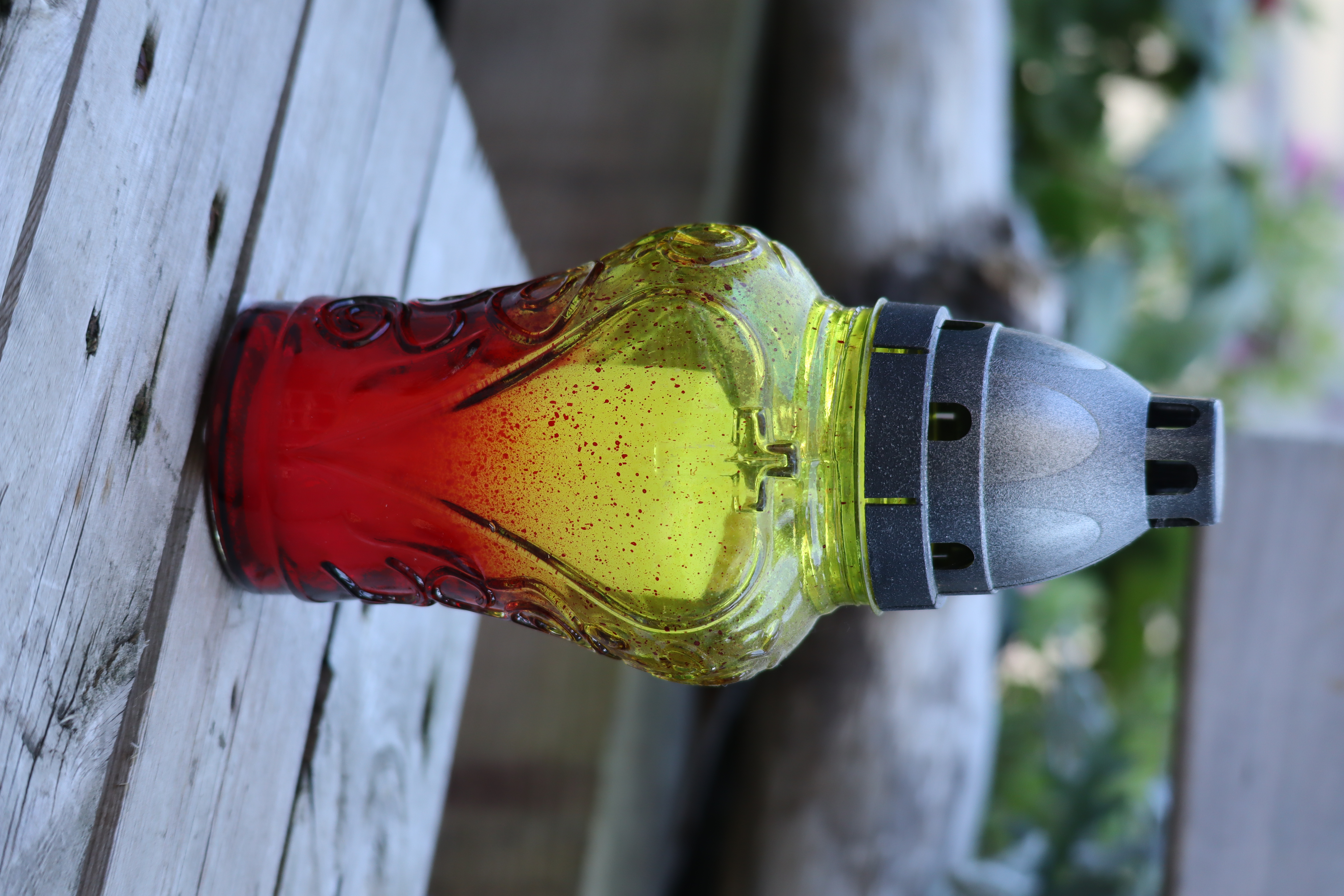 Svíčka na hřbitov-skleněná