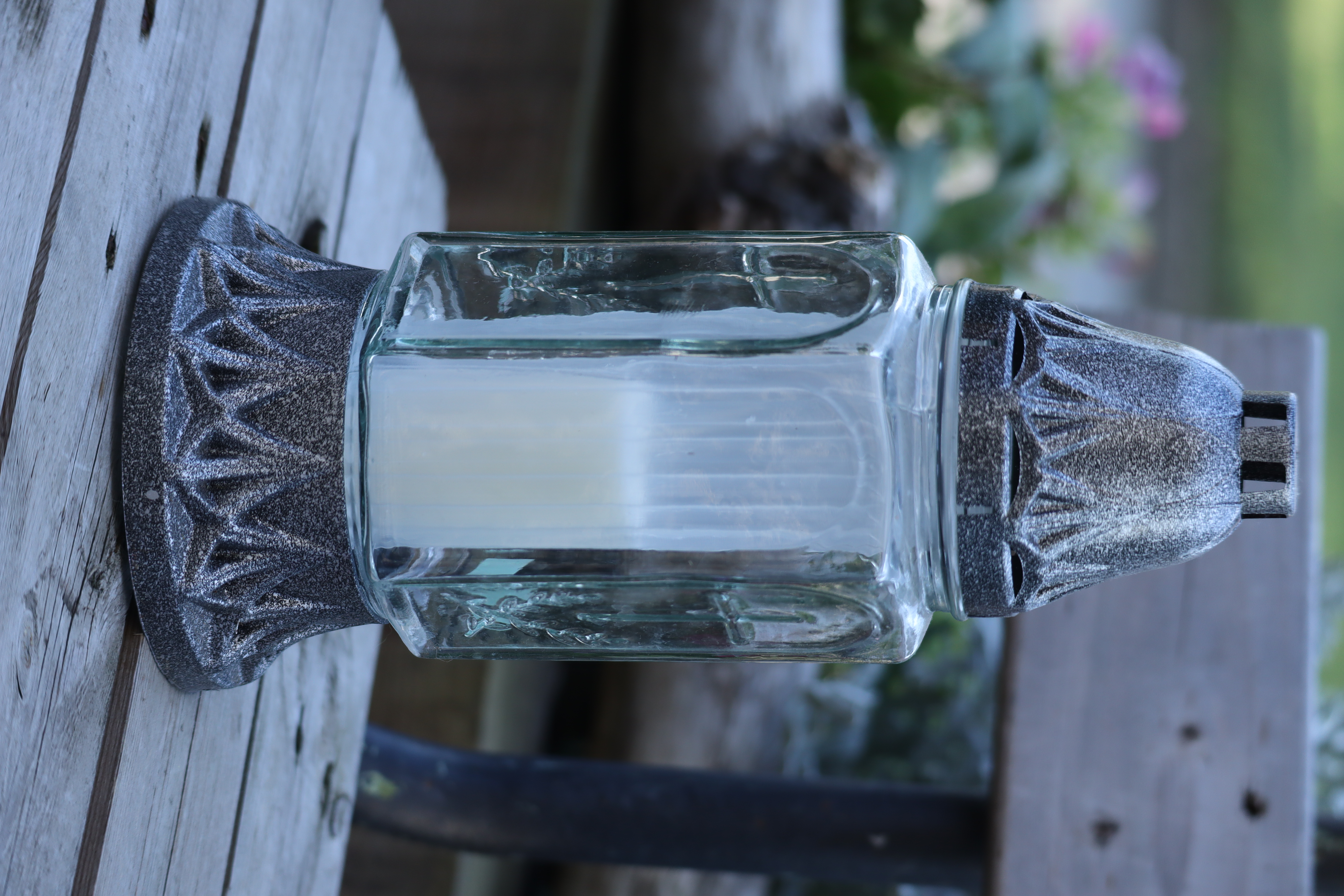 Svíčka na hřbitov-skleněná