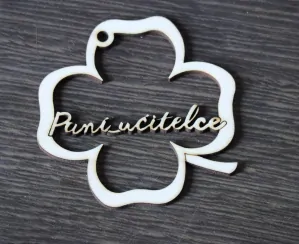 Dřevěná visačka - Paní učitelce