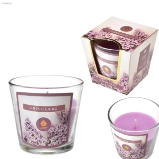 Vonná svíčka 120 g ve skle - Fresh lilac (vůně: Šeřík)