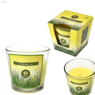 Vonná svíčka 120 g ve skle - Citronella (vůně: Citrony)
