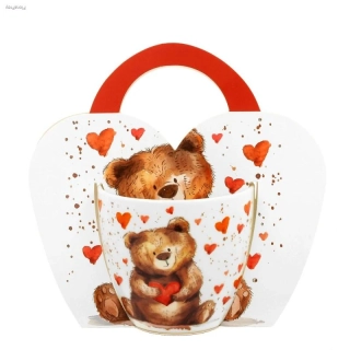 Hrnek 460 ml v srdci - Medvídek Teddy se srdcem