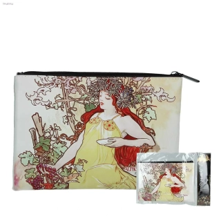 Kosmetická taška se zipem Alfons Mucha "Podzim