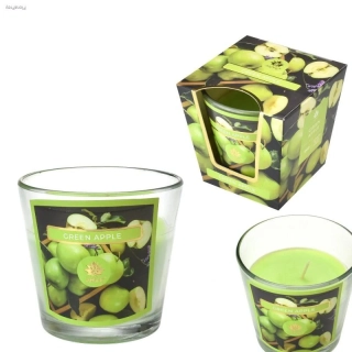 Vonná svíčka 120 g ve skle - Green apple (vůně: zelené jablko)