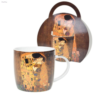Hrnek 300 ml v srdci - Gustav Klimt Polibek
